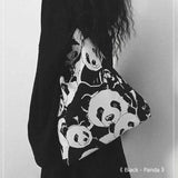 Panda Shoulder Bag Women Canvas Handbag Shopping Bag Tote Bag