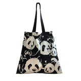 Panda Shoulder Bag Women Canvas Handbag Shopping Bag Tote Bag