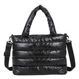 Quilted Puffer Padded Handbag Lightweight Messenger Bag for Outdoor