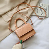 Mini PU Leather Shoulder Handbag for Women Casual Messenger Crossbody Bag