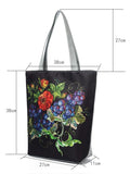 Colorful Embroidery Floral Bird Lady Shoulder Bag Eco Tote