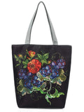 Colorful Embroidery Floral Bird Lady Shoulder Bag Eco Tote