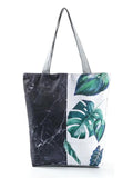 Marbling Print Shoulder Bag Large Capacity Lady Shopping Tote