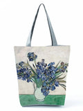 Van Gogh Oil Painting Handbags Retro Art Travel Tote Bag Women Floral Eco