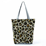 Leopard Snake Print Women's Tote Handbag School Bag Traveling Shoulder Bag
