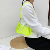 Vintage Ladies Clear Underarm Bag Casual Women Shoulder Purse