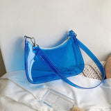 Vintage Ladies Clear Underarm Bag Casual Women Shoulder Purse