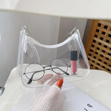 Vintage Ladies Clear Underarm Bag Casual Women Shoulder Purse