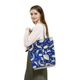 Floral Porcelain Geometry Pattern Shoulder Bag for Teenagers
