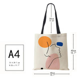 Abstract Art Canvas Tote Bag - Reusable Shopper Handbag
