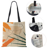 Abstract Art Canvas Tote Bag - Reusable Shopper Handbag