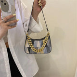 Women's PU Leather Shoulder Bag Plaid Handbag