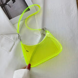Clear Shoulder Underarm Bag for Women Casual Vintage Ladies Phone Bag