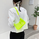 Clear Shoulder Underarm Bag for Women Casual Vintage Ladies Phone Bag