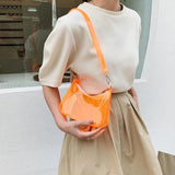Clear Shoulder Underarm Bag for Women Casual Vintage Ladies Phone Bag