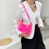 Clear Shoulder Underarm Bag for Women Casual Vintage Ladies Phone Bag