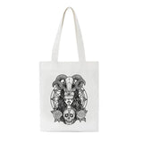 Vintage Mythical Sun Cartoon Printed Canvas Shoulder Bag