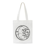 Vintage Mythical Sun Cartoon Printed Canvas Shoulder Bag