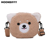 Plush Bag Ladies Shoulder Bags Crossbody Small Round Bag