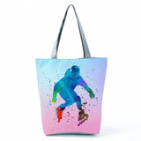 Girls Gymnast Eco Tote Shoulder Bag, Casual Ballet Dancer Art Print Handbag