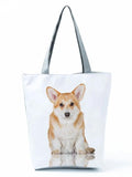 Cute Corgi Printed Handbag for Women