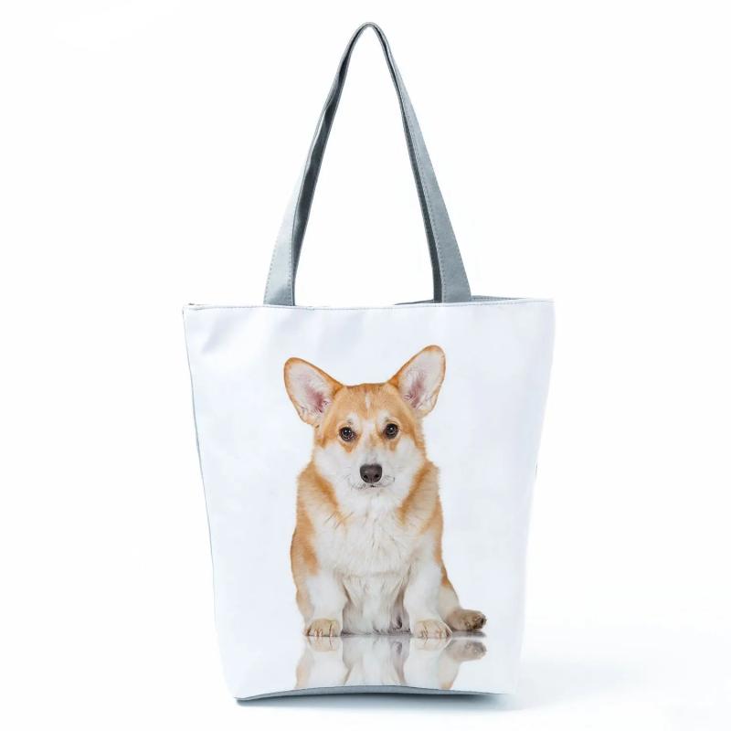 Cute Corgi Printed Handbag for Women