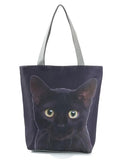 Miyahouse Cat Print Tote Bag Eco Reusable Shopping Bag