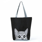 Miyahouse Cat Print Tote Bag Eco Reusable Shopping Bag