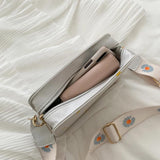 Daisy Pattern Shoulder Bag Handbag Small Square Tote Class