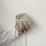 Chinese Style Tassel Bucket Bag Small Handbag
