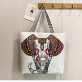 Women Big Size Handbag Tote Canvas Graffiti Shoulder Bag Beach Bolsa Feminina