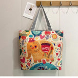 Women Big Size Handbag Tote Canvas Graffiti Shoulder Bag Beach Bolsa Feminina
