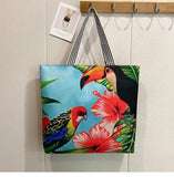 Women Big Size Handbag Tote Canvas Graffiti Shoulder Bag Beach Bolsa Feminina