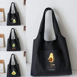 Avocado Print Canvas Commuter Vest Bag Women Tote Shopper All-match Handbag