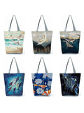 Japanese Style Octopus Graphic Tote Bag for Women