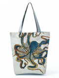 Japanese Style Octopus Graphic Tote Bag for Women