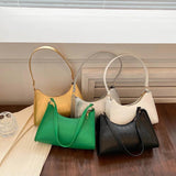Women PU Leather Shoulder Bag Retro Zipper Hobos Casual Armpit Shopping