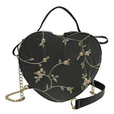 Heart Shaped Leather Chain Bag Women Shoulder Bag