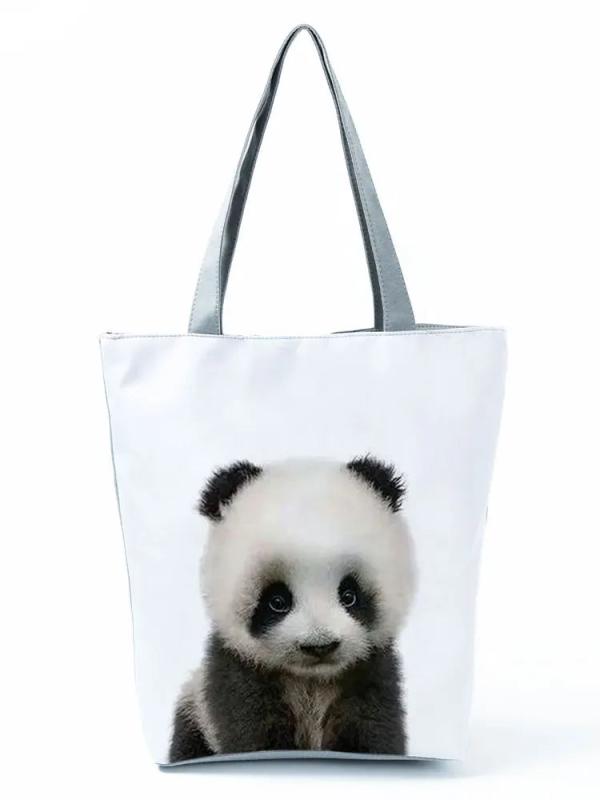Animal Series Panda Koala Elephant Print Tote Bag