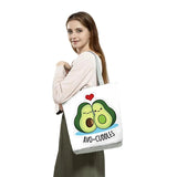 Avocado Cartoons Fruit Series Tote Bag - Reusable Handbag