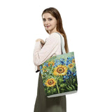 Van Gogh Oil Painting Canvas Tote Bag Retro Art Travel Bag