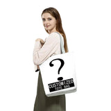 Women Red Lips Print Tote Handbag Practical Shoulder Bag
