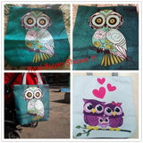 Miyahouse Owl Printed Casual Tote Large Capacity Canvas Female Shopping Bag