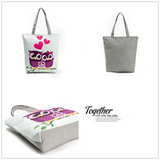 Miyahouse Owl Printed Casual Tote Large Capacity Canvas Female Shopping Bag