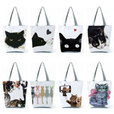 Cat Watercolor Eco Tote Bag for Women - Customize Painting Print
