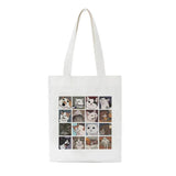 Cat Cartoon Shoulder Bag Harajuku Punk School Fun Hip Hop Canvas