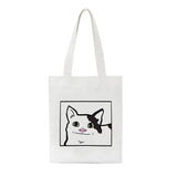 Cat Cartoon Shoulder Bag Harajuku Punk School Fun Hip Hop Canvas