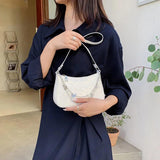 French Casual Armpit Bag Women's High PU Leather Chain Shoulder Bag