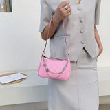 French Casual Armpit Bag Women's High PU Leather Chain Shoulder Bag