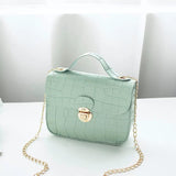 Crocodile Pattern Small Chain Handbag